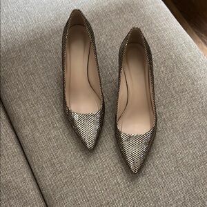 Elegant Women's Black and Silver Heels